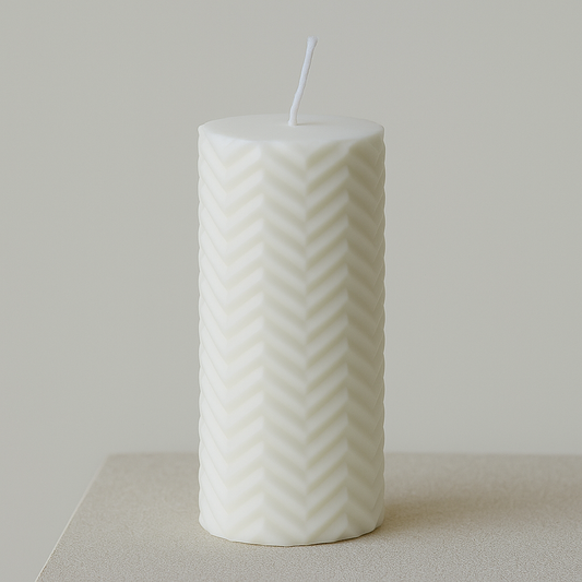 Ribbed Cylinder Candle