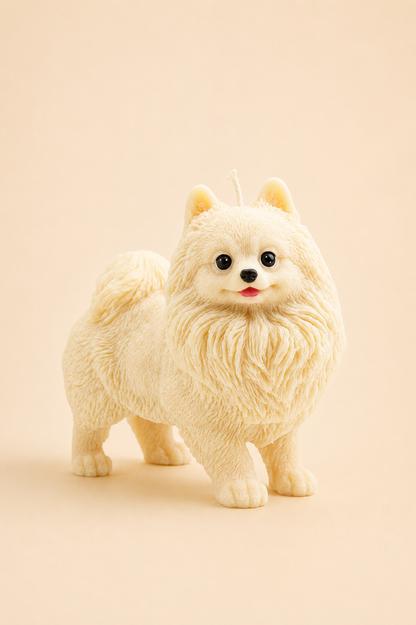Large Pomeranian Candle | Dog Candle | Puppy Candle | Animal Candle