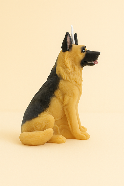 German Shepherd Candle | Dog Candle | Puppy Candle