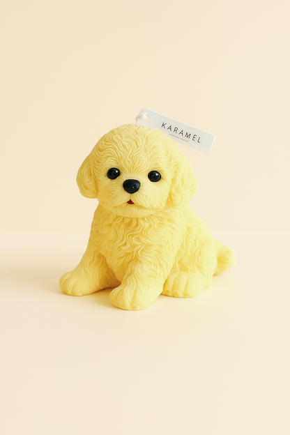 Sitting Bichon Frisé Candle | Dog Candle | Puppy Candle