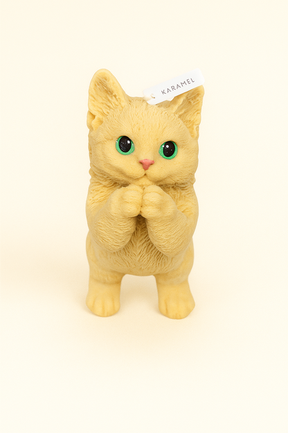Praying Cat Candle | Cat Candle | Kitty Candle
