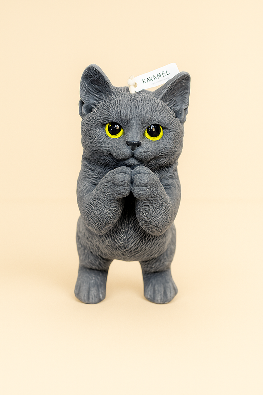 Praying Cat Candle | Cat Candle | Kitty Candle