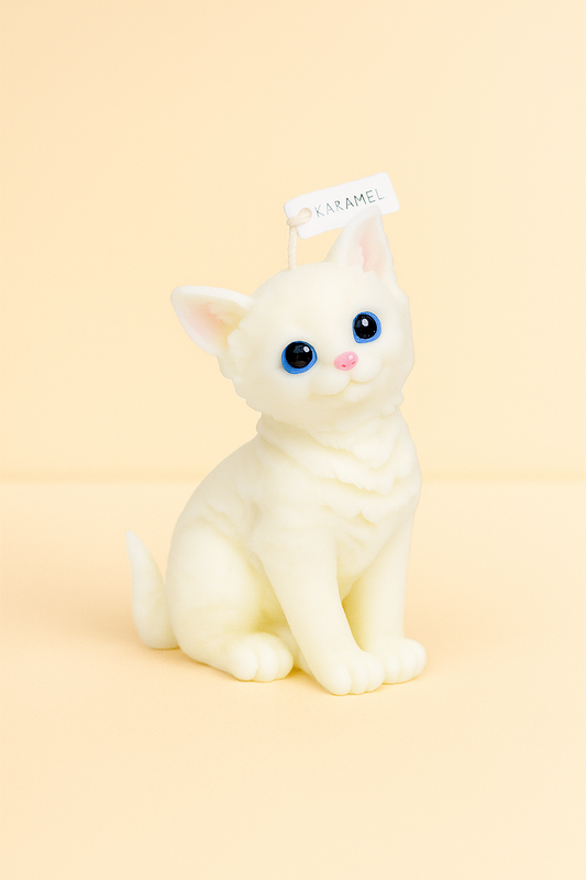Tilted Head Kitten Candle | Cat Candle | Kitty Candle