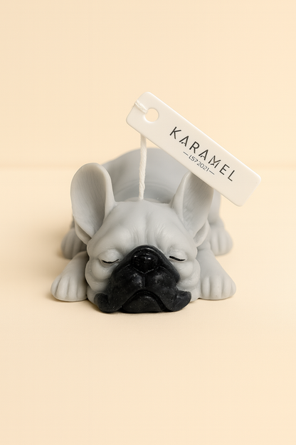 Sleeping French Bulldog Candle | Dog Candle | Puppy Candle