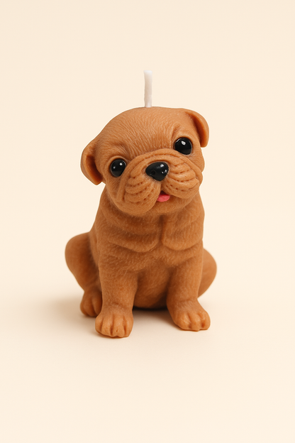 Small Sharpei Dog Candle | Dog Candle | Puppy Candle