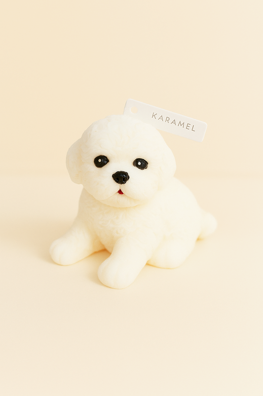 Sitting Bichon Frisé Candle | Dog Candle | Puppy Candle