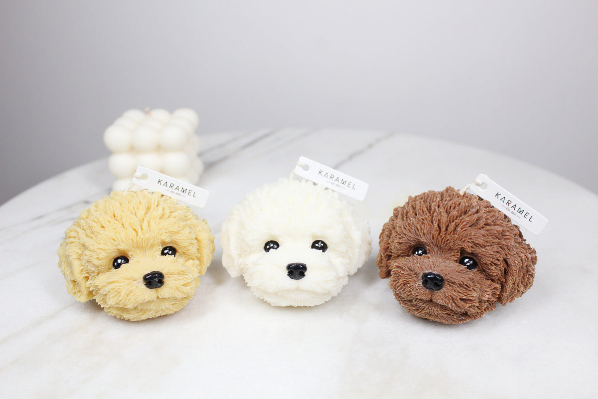 Poodle head Candle | Dog Candle | Puppy Candle