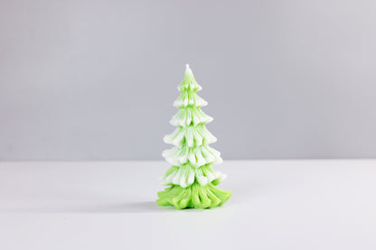 Medium Snowy Christmas Tree Candle