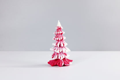 Medium Snowy Christmas Tree Candle