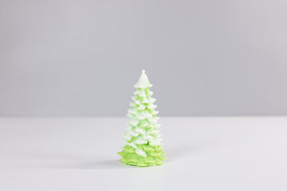 Small Snowy Christmas Tree Candle