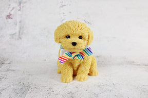 Rainbow Toy Poodle Candle