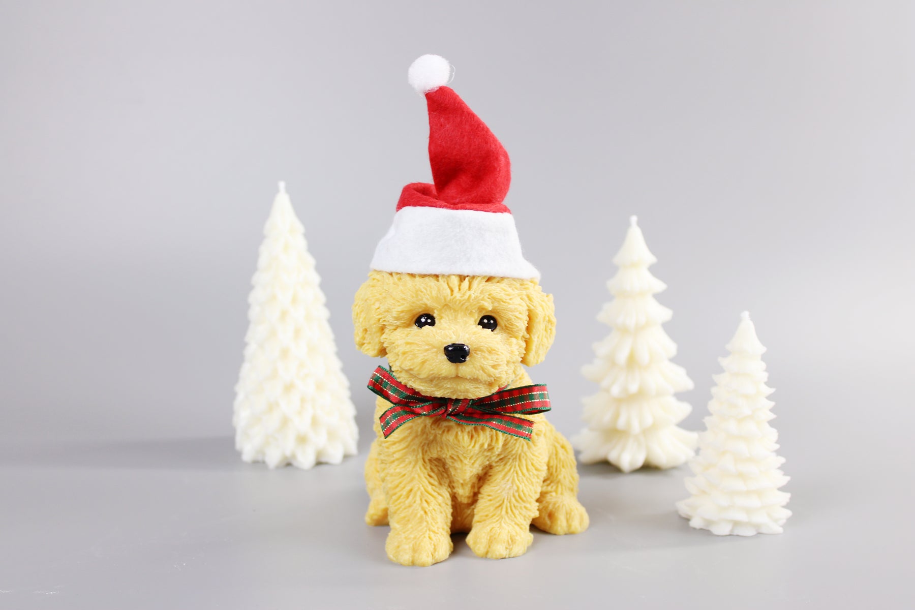 Christmas Toy Poodle Candle