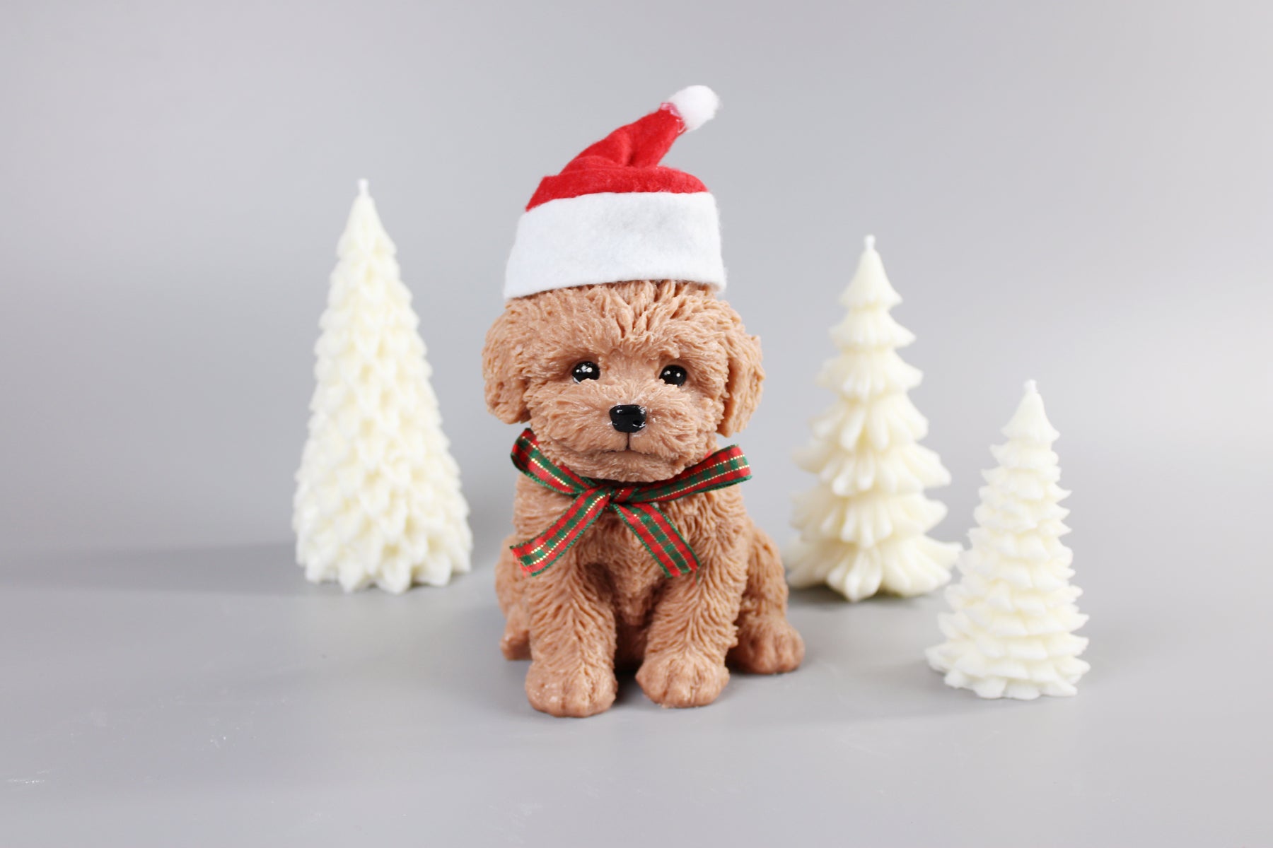 Christmas Toy Poodle Candle