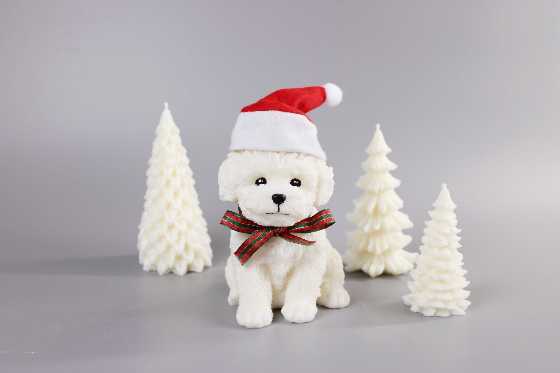 Christmas Toy Poodle Candle