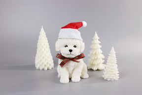 Christmas Toy Poodle Candle