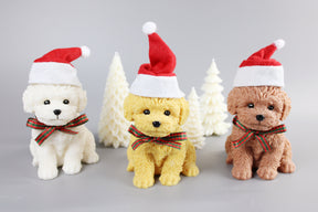 Christmas Toy Poodle Candle