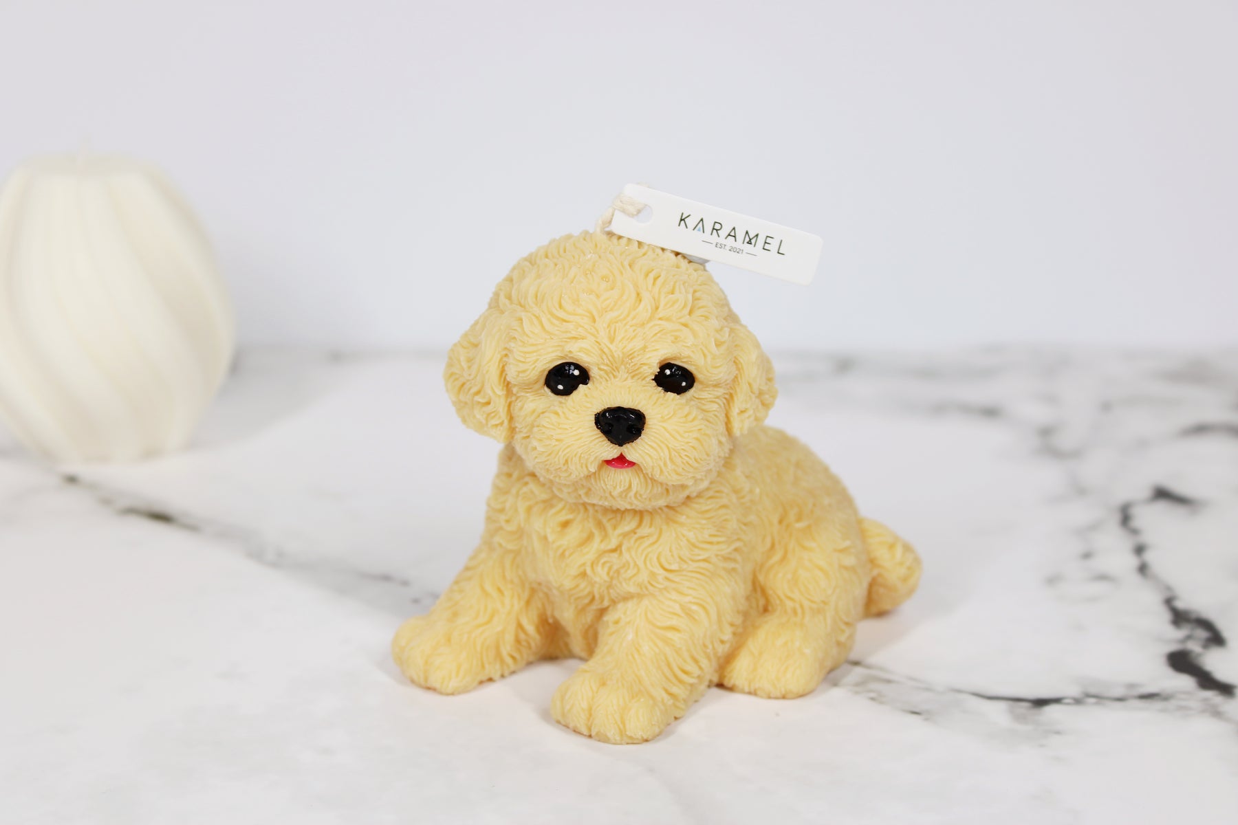 Sitting Bichon Frisé Candle | Dog Candle | Puppy Candle