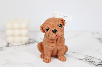 Small Sharpei Dog Candle | Dog Candle | Puppy Candle