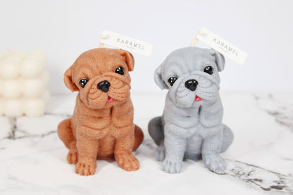 Small Sharpei Dog Candle | Dog Candle | Puppy Candle