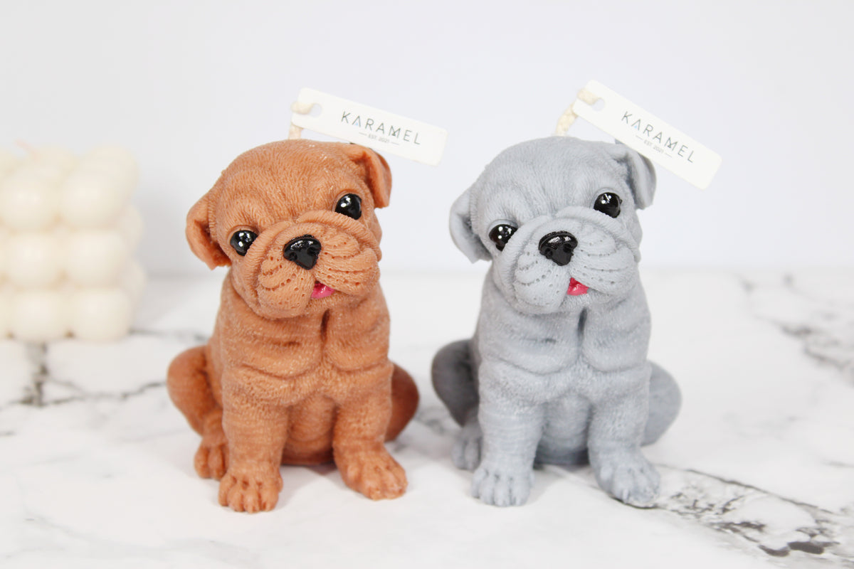 Small Sharpei Dog Candle | Dog Candle | Puppy Candle