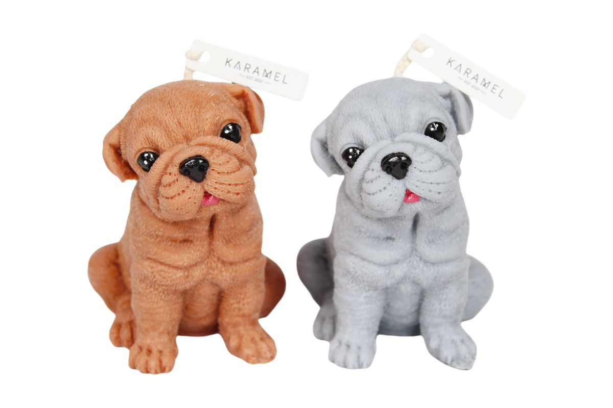 Small Sharpei Dog Candle | Dog Candle | Puppy Candle