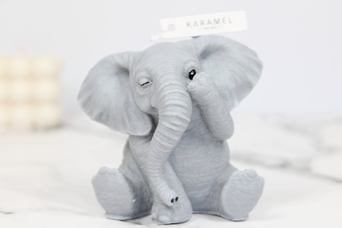 Shy Little Elephant Candle | Animal Candle