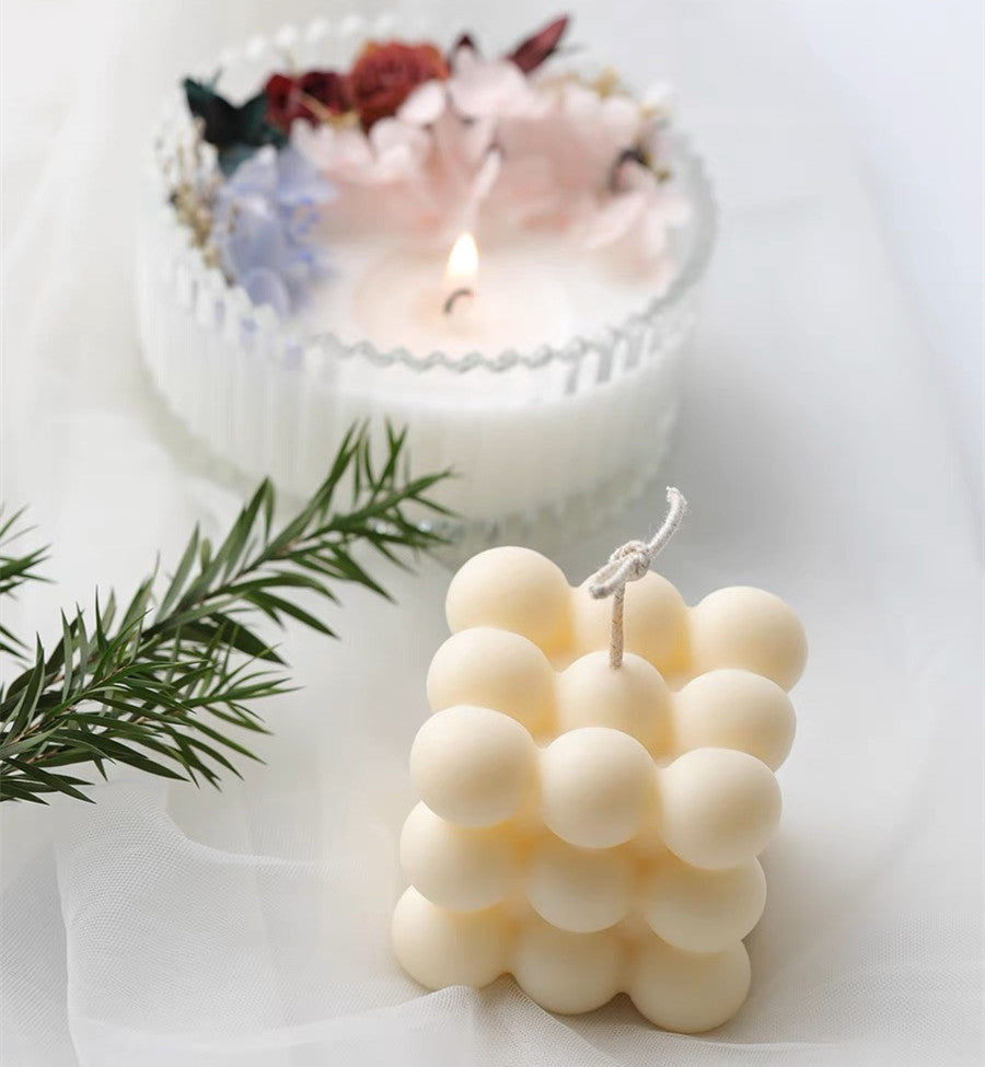 Spherical Rubik's Cube Candle