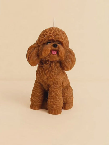 Poodle Candle | Dog Candle | Puppy Candle